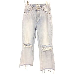ROLLA'S Women's Light Blue Ripped Flare Jeans